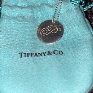 Tiffany & Co. “P” pendant with 18” chain